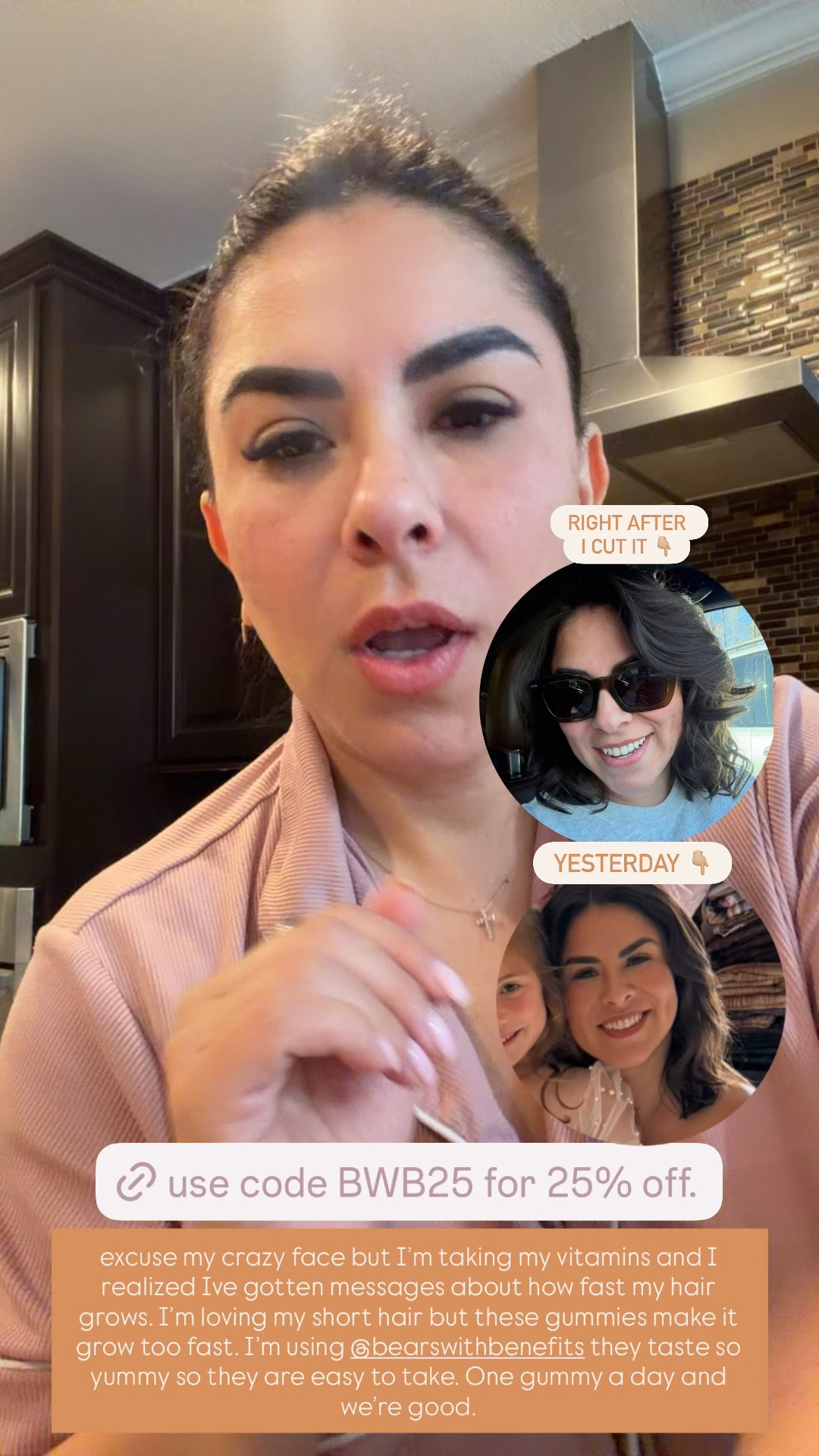 My hair growth in a month 🤩 @bearswithbenefits #BearsWithBenefits  #OneGummyADay

#LTKstorytime #LTKmomlife #LTKBeauty