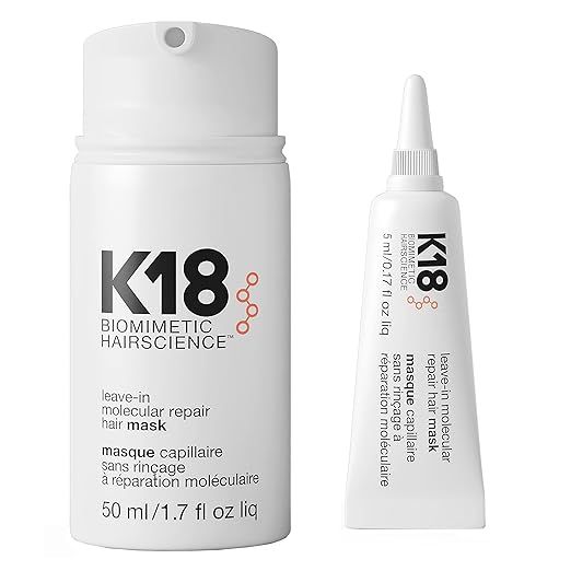 K18 Leave-In Repair Hair Mask, 4-Minute Speed Treatment, Renews Hair Damage From Color, Chemical ... | Amazon (US)