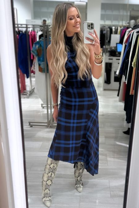 I never thought a plaid dress was warrant as many compliments as this got! Loved pairing it back to a snakeskin boot….feels like this styling would make Carrie Bradshaw proud! // sizing: dress/2, boots/TTS

#LTKover40 #LTKstyletip #LTKworkwear