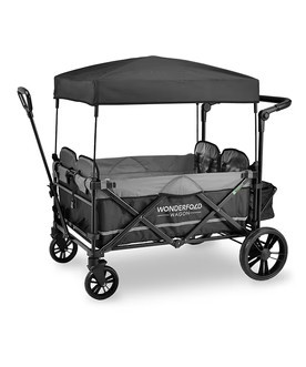 Gray X4 Four-Passenger Folding Stroller Wagon | Zulily