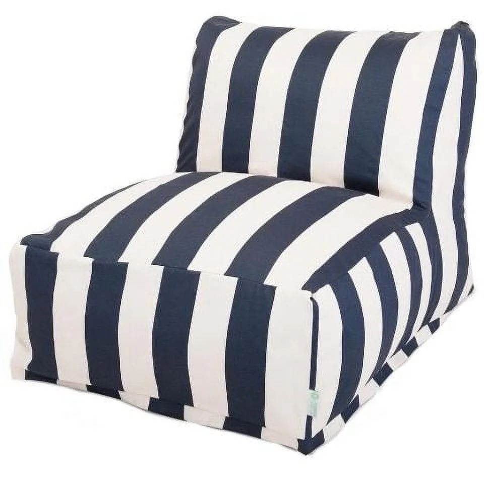 Majestic Home Navy Blue Vertical Stripe Bean Bag Chair Lounger | Walmart (US)