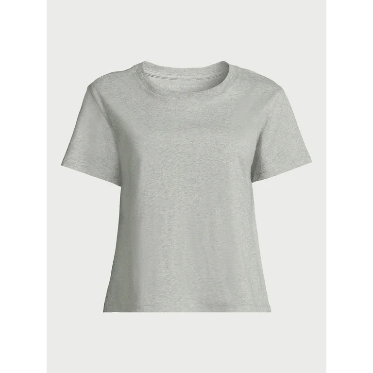 Free Assembly Women's Crop Box Tee with Short Sleeves, Sizes XS-XXL | Walmart (US)