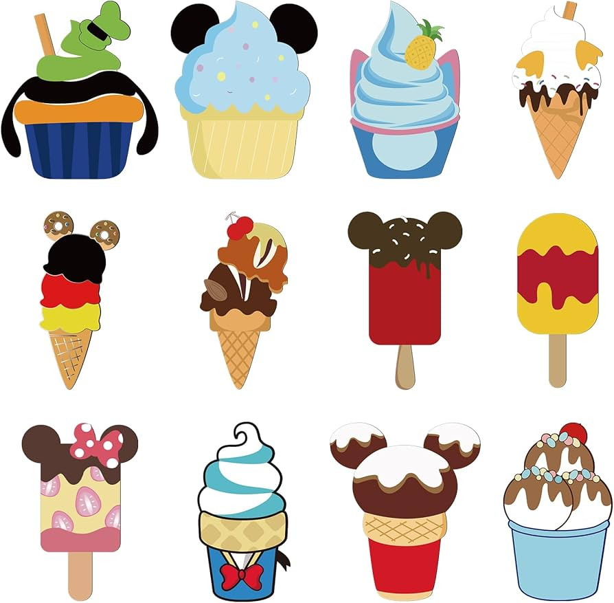 12PCS Summer Mouse Fridge Refrigerator Cruise Door Magnet Stickers,Cute Ice Cream Magnet Car Door... | Amazon (US)