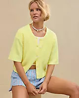 Aerie Unreal Short Sleeve Cardigan | Aerie