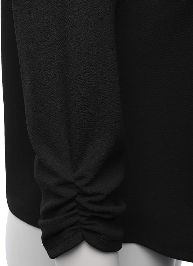 FASHIONOLIC Women's Stretch 3/4 Gathered Sleeve Open Blazer Jacket (Made in USA) | Amazon (US)