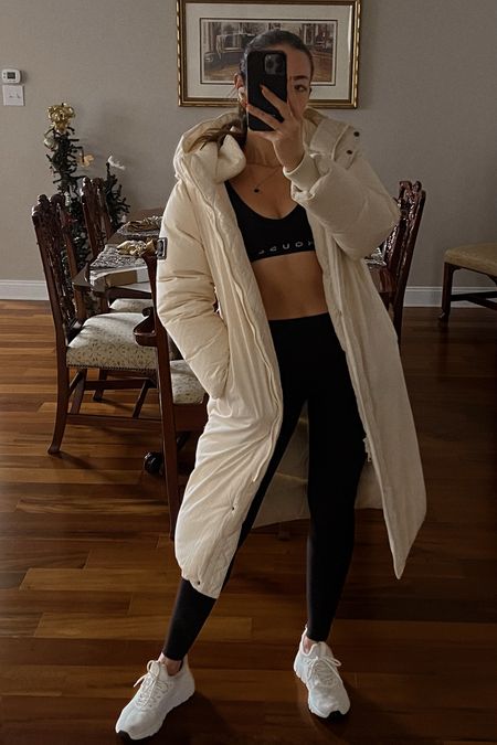 Fav coat and sneaks lately!  

Leggings, sneakers, puffer coat, and sports bra I’ve had on repeat!
Bra is House ID, Leggings are Stori - couldn’t link.

Athleisure, Winter Coat, White Coat



#LTKSeasonal #LTKstyletip #LTKfitness