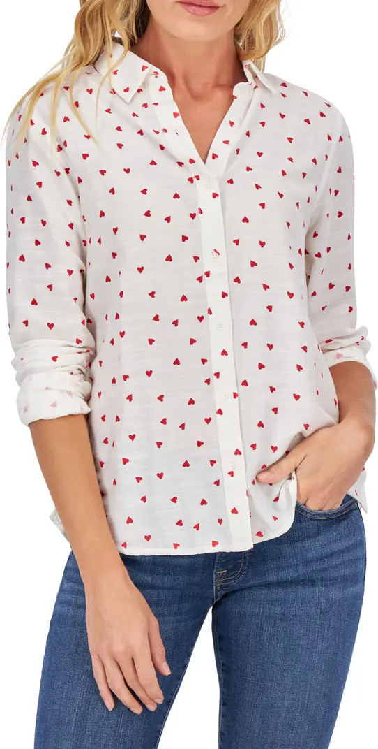 Heart Print Button-Up Shirt | Nordstrom Rack