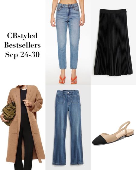 Bestsellers Sep 24-30:
Note: I’m 5’ 7 size 4
1. Jeans: roomier in the thigh and slightly tapered gives it a barrel shape but much less exaggerated than the really trendy style. The denim is soft (no stretch) and they fit tts.
2. Pleated midi skirt: on trend and super versatile. Elastic waist, fits tts
3. Amazon coatigan: perfect for fall transition and great quality. I got it in grey last fall and loved it so I added black and camel this year. I’m 5’ 7 and have long arms so I sized up on to M.
4. Flare jeans: trendy style and makes your legs look so long! 1% stretch denim and fit tts, I’m wearing 27. On sale!
5. Cap toe slingbacks: designer inspired and a classic but trendy style. Fit a little snug, I had to go up 1/2 size.
I also linked more of last weeks most popular items


#LTKover40 #LTKshoecrush #LTKsalealert