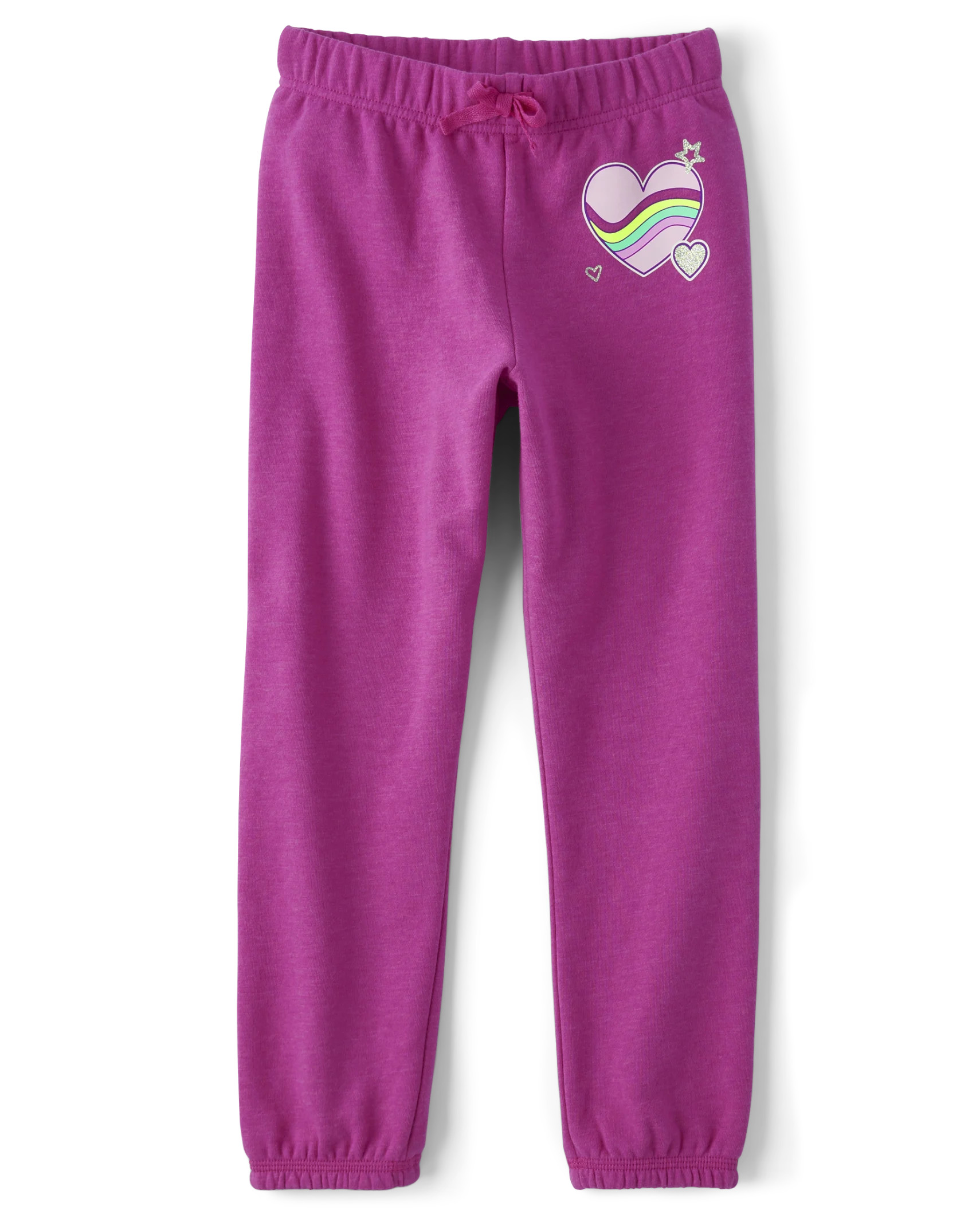 Girls Graphic Fleece Jogger Pants - vibrant orchid | The Children's Place