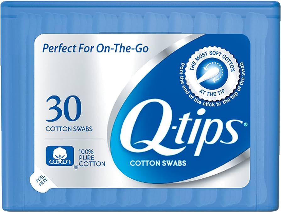 Q-tips Swabs Travel Pack,30 Count, Pack of 1 blue | Amazon (US)