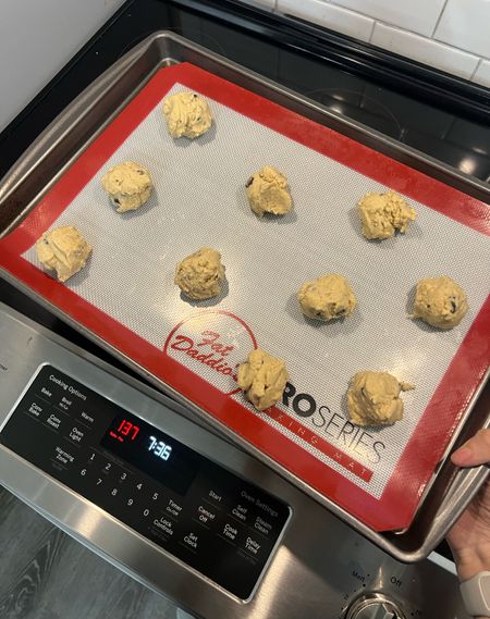 The best non-stick baking mat everrrr! I love this thing so much. Now I no longer need to waste single use parchment paper while baking cookies. The cookies slide right off the mat! 👏🏼

Kitchen items, baking supplies, cookie sheet, kitchen, home goods 

#LTKhome #LTKfindsunder50
