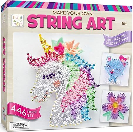 Hapinest String Art Craft Kit Gifts for Tween Girls Ages 10 11 12 Years Old and Up | Makes 3 Desi... | Amazon (US)