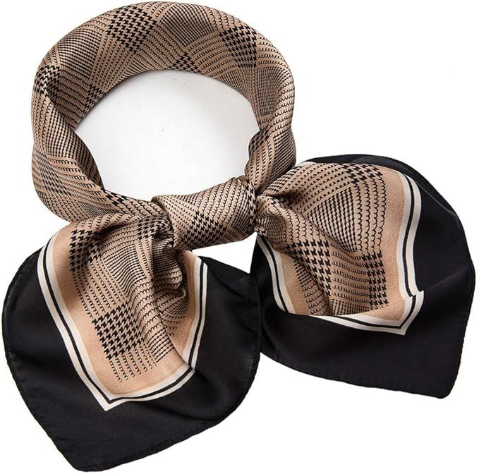 27 inch Silk Feeling Scarf Square Satin Head Scarf Fashion Neck Scarfs for Women | Amazon (US)