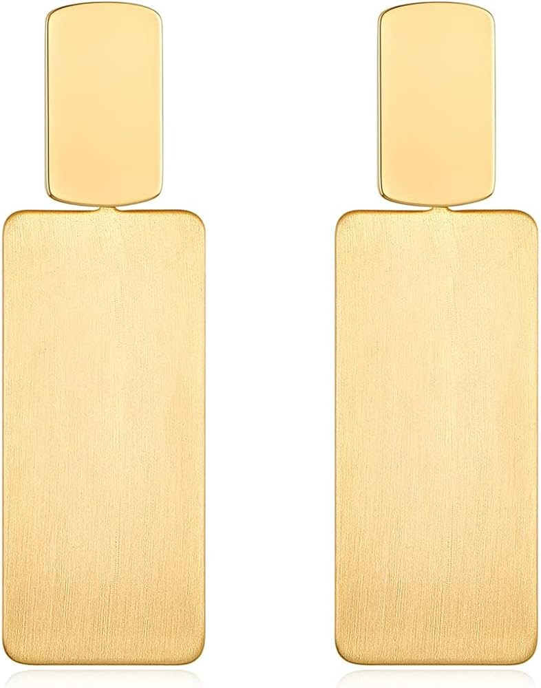Gold Drop Dangle Earrings Long Dangle Earrings for Women Geometric Earrings… | Amazon (US)
