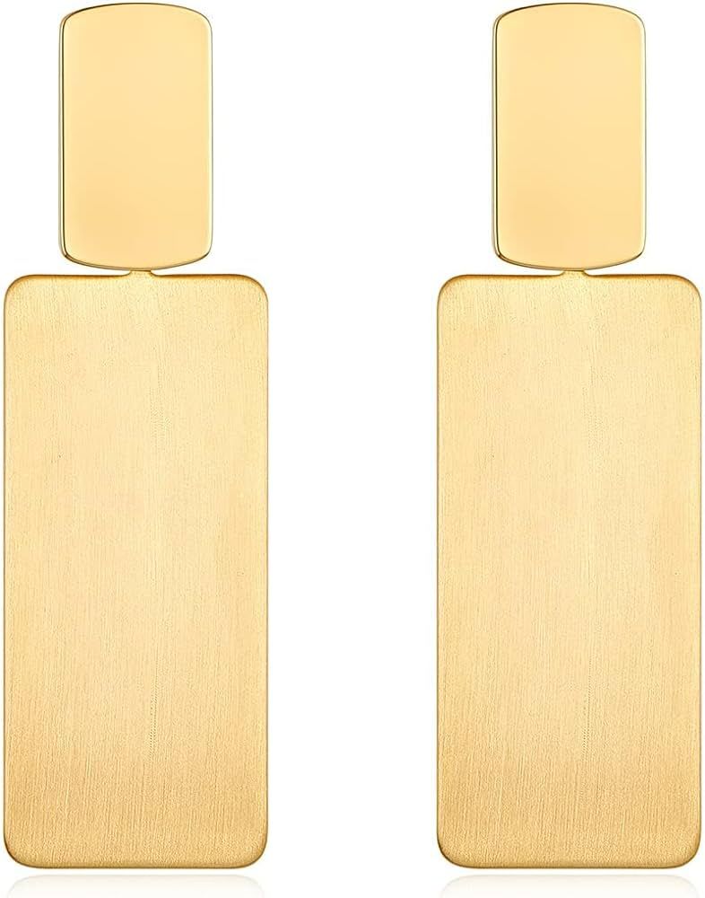 Gold Drop Dangle Earrings Long Dangle Earrings for Women Geometric Earrings… | Amazon (US)