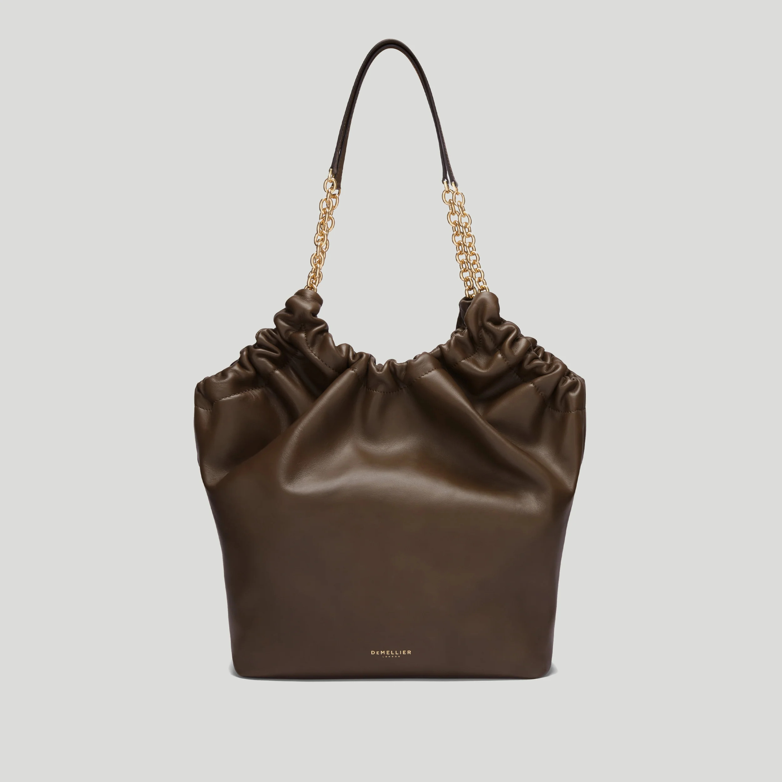 DeMellier The Miami in Mocha Smooth Leather Shoulder bag | DeMellier