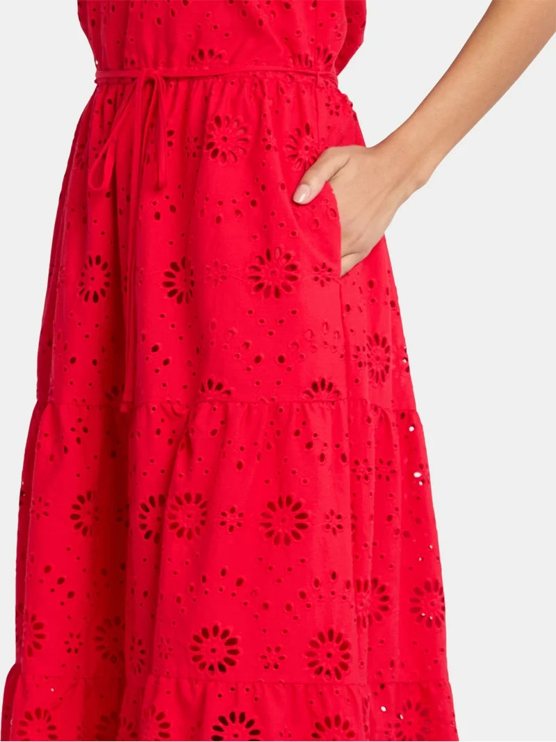 Time and Tru Women's Eyelet Halter Dress, Sizes XS-XXXL. | Walmart (US)