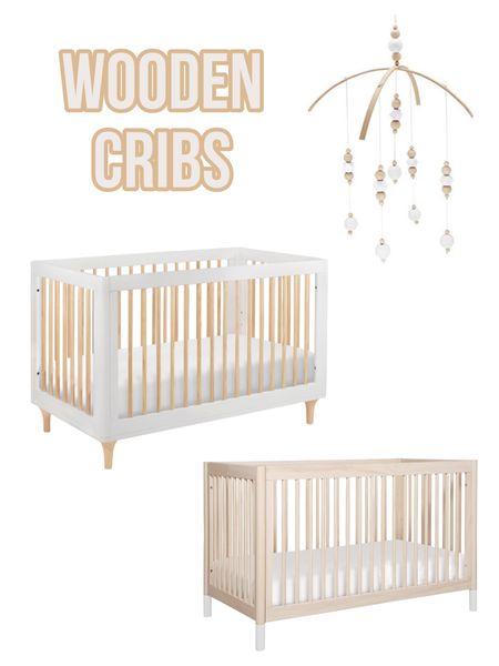 Boho neutral wooden cribs for nursery 🤎 

#LTKbaby