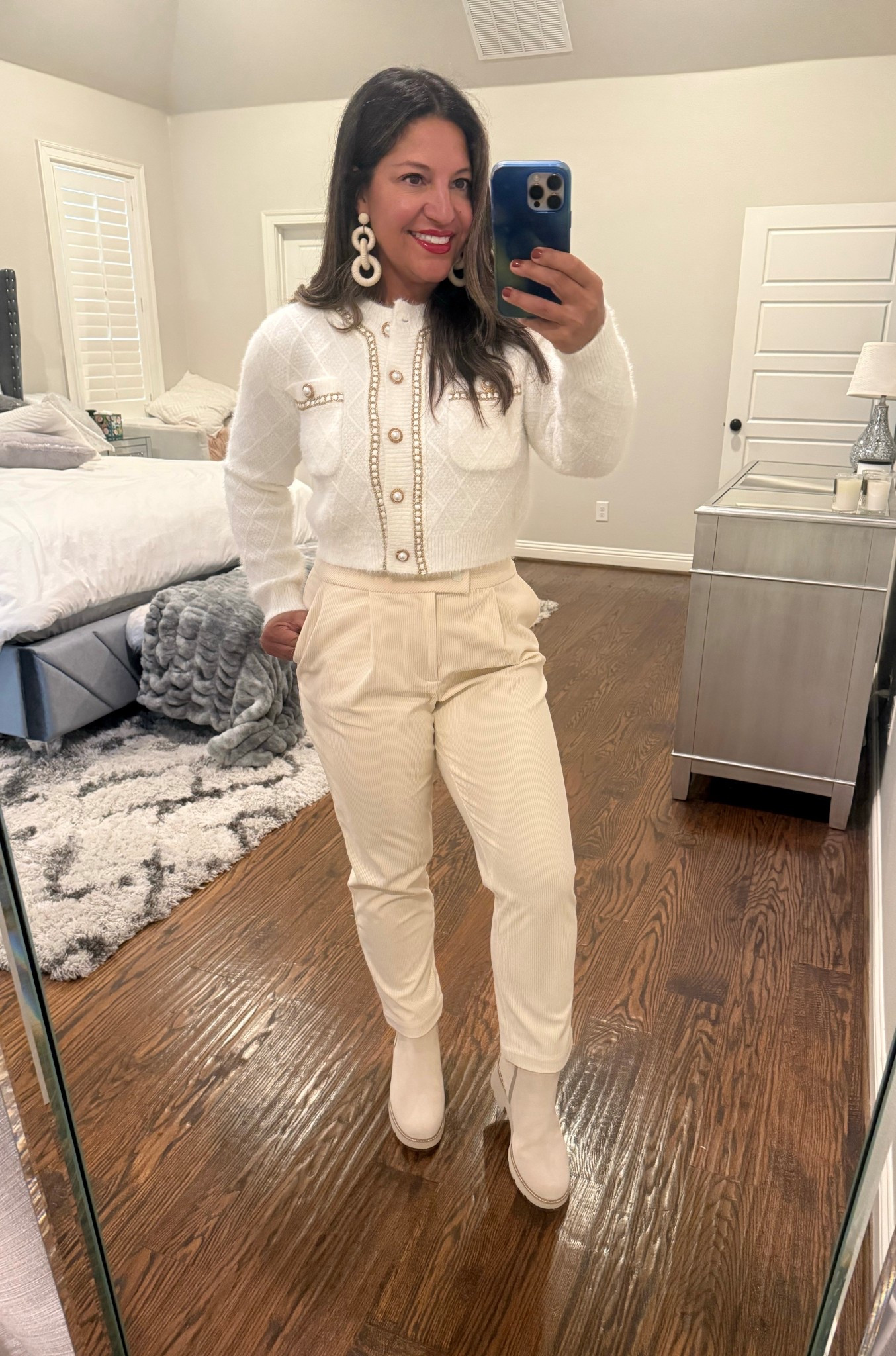 Weather drops ten degrees, and I start dreaming about cooler fall temps! 🤣

I LOVE these corduroy pants so much, I think I need them in the brown color. Usually corduroy is stiff and uncomfortable, but these are super soft and have a little bit of stretch while still maintaining structure. I really, really like them! I am wearing a medium.

This adorable sweater seems to be inspired by Chanel, and also comes in blue! I’m wearing a small. Unlike Chanel, it’s under $50!

My waterproof booties are perfect for travel, and they come in both regular and wide widths. They are true to size. 

#LTKFindsUnder100 #LTKTravel #LTKSeasonal