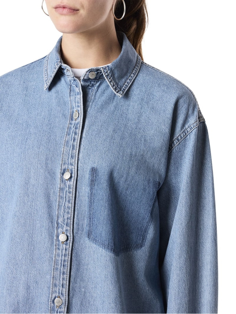 Levi Strauss Signature Women's Vintage Relaxed Denim Shirt | Walmart (US)
