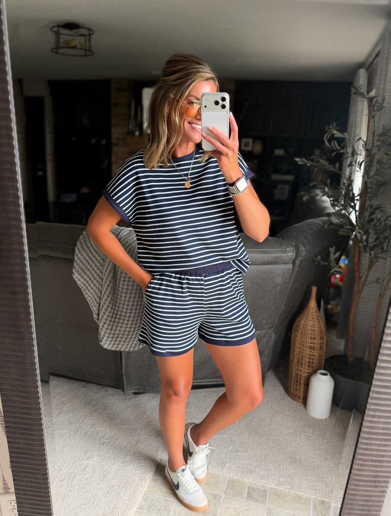 I think this set is technically considered pjs, but it is cute enough to wear out and about. 
Wearing medium 

#LTKOver40 #LTKSeasonal #LTKmomlife