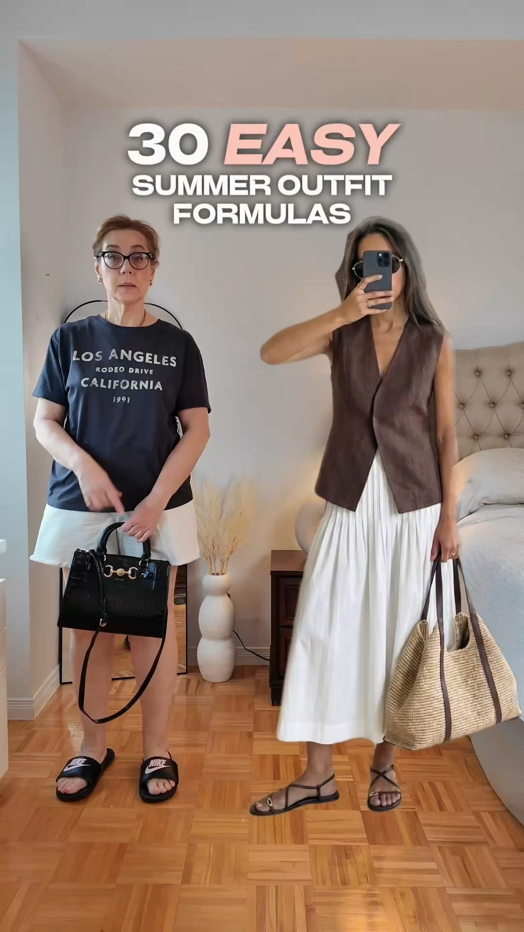 I found 30 modern summer outfits on Pinterest that I know I can recreate with pieces I already own, so I’m recreating every single one.

If you never know what to wear in summer, follow this series. By the end, you’ll have 30 easy outfit formulas you can recreate from your own closet.

Outfit Formula #1 is built around a white midi skirt (cotton, poplin, or satin) paired with a fitted sleeveless waistcoat. It’s a simple combination that looks polished with very little effort.

Don’t have a white skirt? Swap it for white or cream wide-leg pants.

Prefer to cover your arms? Add a lightweight scarf or layer. I have a couple of scarf styling tutorials on my page.

The real idea behind this outfit isn’t the exact pieces—it’s the formula: a light bottom, a darker top, and a defined waist. Whether you choose a peplum blouse, a fitted jacket, an A-line skirt, or wide-leg pants, the same principles create a flattering silhouette.

What do you think of Outfit Formula #1?

Is there a Pinterest outfit you’d like me to recreate next? Leave it in the comments ⬇️

Save this for inspiration, share it with a friend who never knows what to wear in summer, and follow me for the next outfit formula.

#LTKsummer #LTKover50style #LTKmidsize