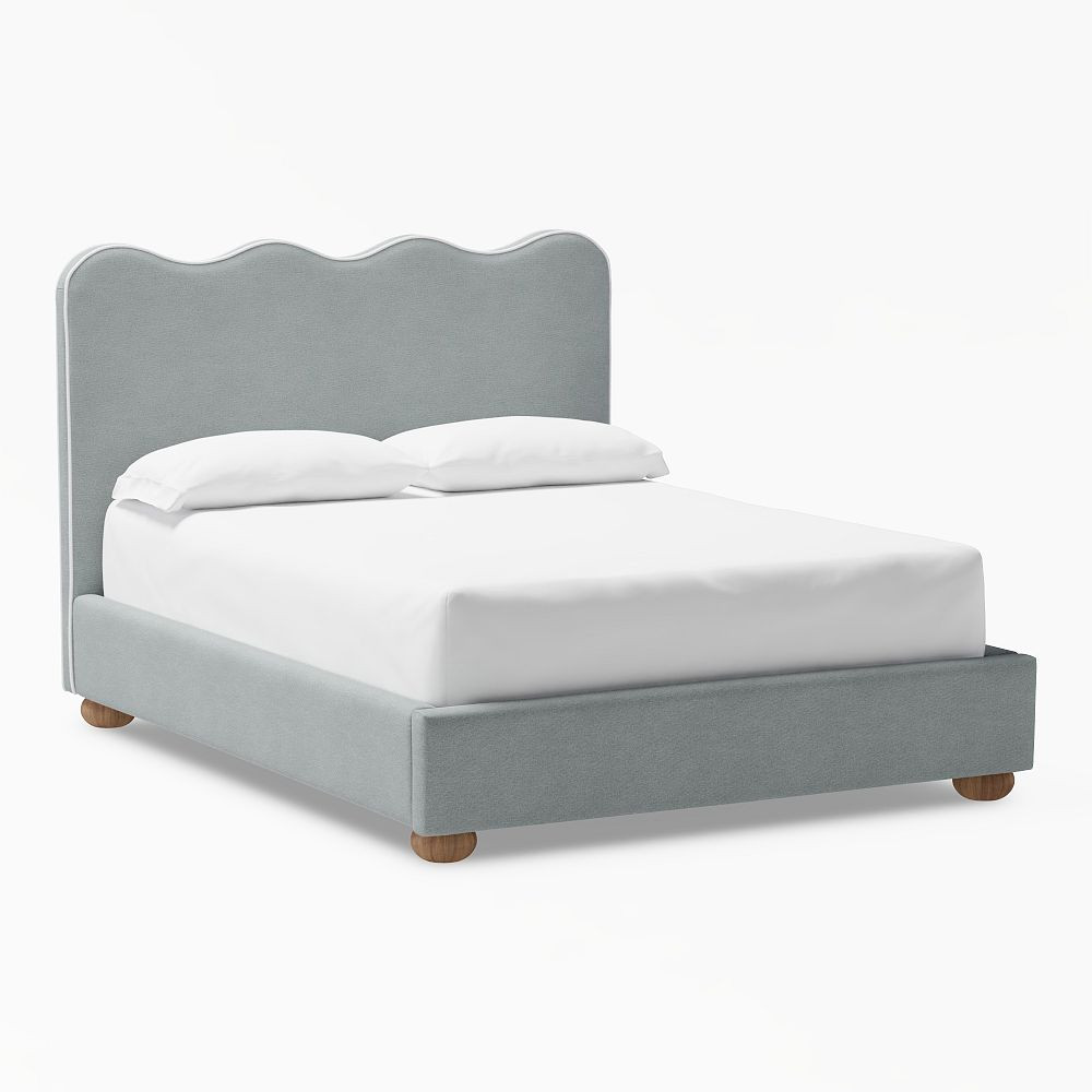 Millie Wavy Upholstered Classic Bed | Pottery Barn Teen