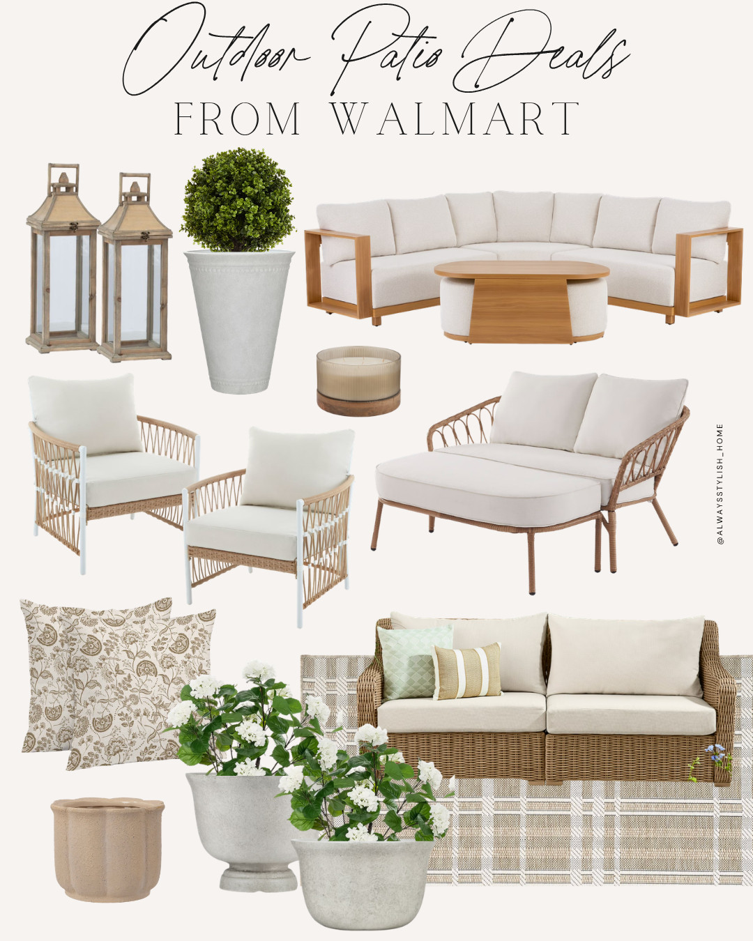 Outdoor patio finds from Walmart ☀️✨ affordable pieces that make your backyard feel cozy, elevated, and designer-inspired without overspending 🤍 walmart patio finds, outdoor patio decor walmart, backyard oasis ideas, affordable outdoor furniture, patio styling ideas, walmart outdoor furniture, summer backyard decor, outdoor entertaining setup, neutral outdoor decor, patio makeover inspiration, walmart home finds outdoor 

 #LTKSeasonal #LTKHome