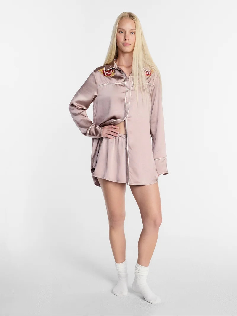 Kacey Lee Women's Satin Sleep Shorts, Sizes XS-XXL | Walmart (US)
