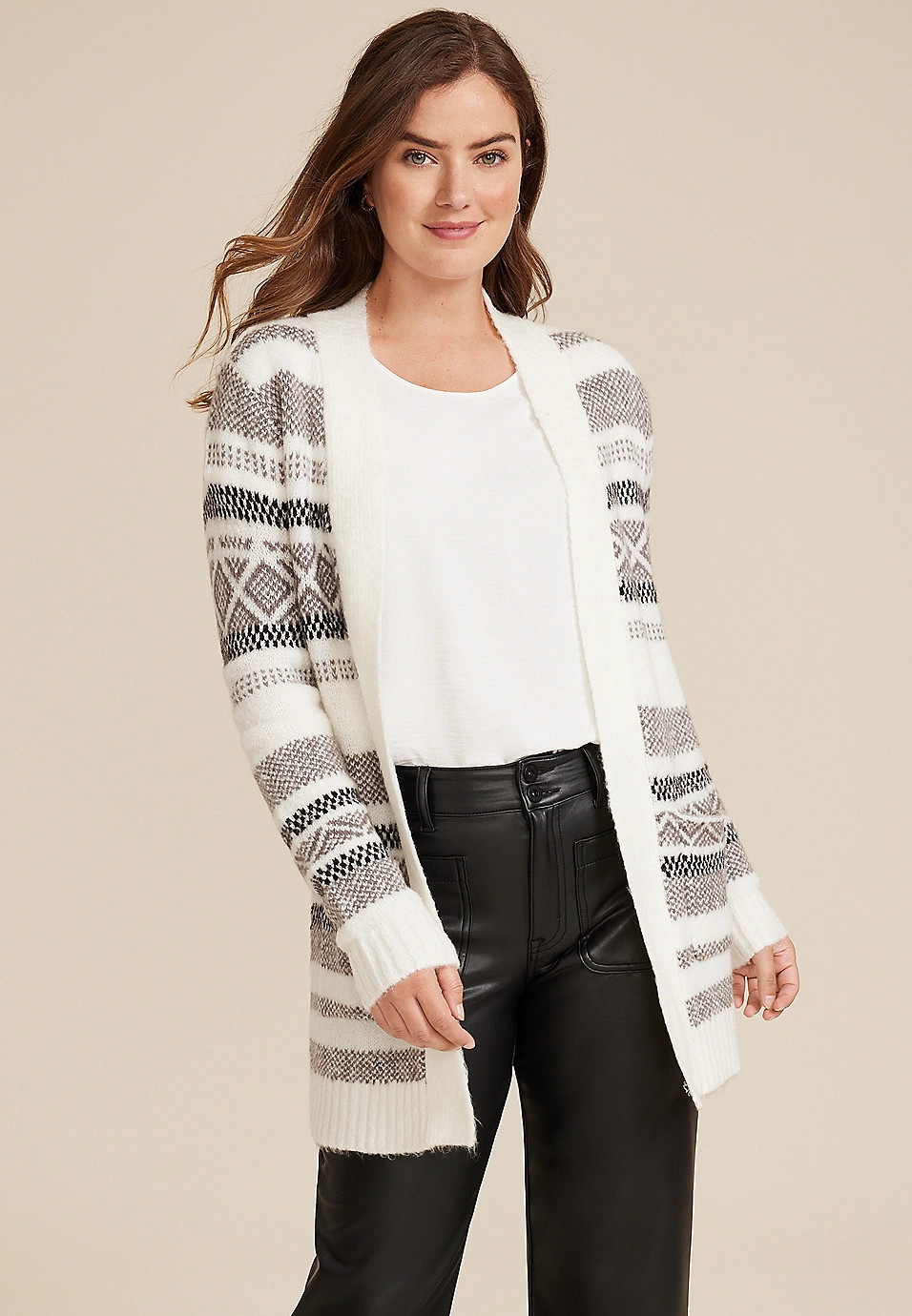 Fair Isle Pocket Cardigan | Maurices