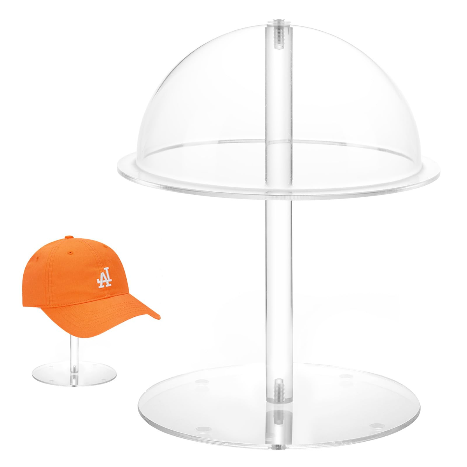 Hat Display Stands, 8'' Durable Acrylic Cowboy Hat Holder Stand, Clear Domed Baseball Cap Rack St... | Amazon (US)