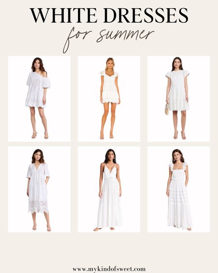 These white dresses are perfect for summer! Great for a day at the beach or summer time brunch with friends! 

#LTKSeasonal #LTKstyletip