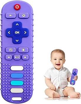 Baby Teething Toys, Soft Silicone Teethers for Babies 3 6 12 18 Months, TV Remote Control Shape I... | Amazon (US)