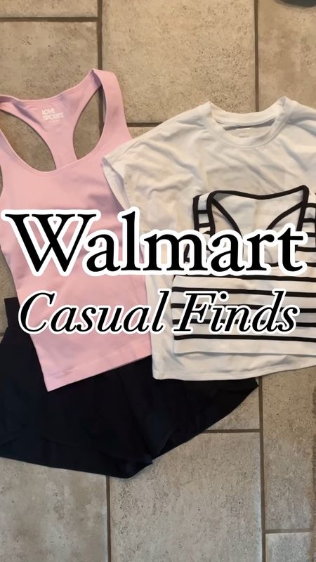 Like and comment “WALMART CASUAL” to have all links sent directly to your messages. Loving these finds and have already wore them several times! The tank has built in pads and a ribbed material - comes in black too. The sports bra is 10/10 and the tee is giving fp. Tennis dress has built in shorts, pads and a ribbed texture giving alo ✨ 
.
#walmart #walmartfinds #walmartfashion #casualfashion #casualfinds #momstyle #athleisure #athleisurewear 

#LTKFitness #LTKActive #LTKSaleAlert
