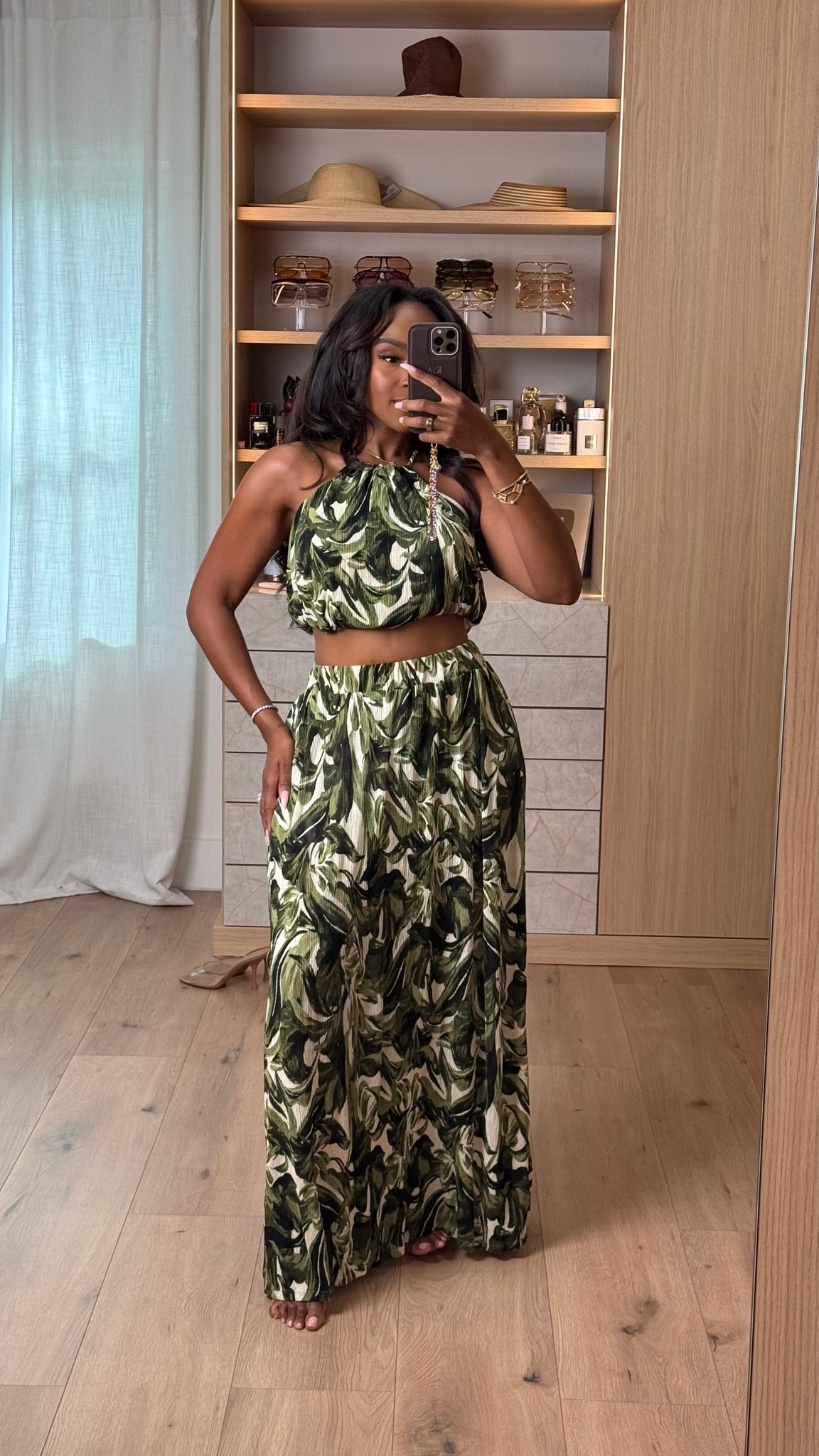 Hi babes! 💚

This flowy printed maxi dress is such a statement piece for spring and summer. The halter neckline mixed with the bold green print gives effortless vacation energy while still feeling elegant and elevated.

I love dresses like this because they’re lightweight, comfortable, and instantly make you look dressed up with almost no styling needed. Just add simple sandals and gold jewelry and you’re done.

Perfect for:
Vacation dinners
Resort wear
Summer parties
Brunch
Beachside dinners

📏 Measurements:
5’4” | 140 lbs | 36D | 27 | 40
Wearing size Small

Everything is linked below ✨

xx Kira | IG: KirasFashionFinds

#LTKgrwm #LTKootd #LTKPetite