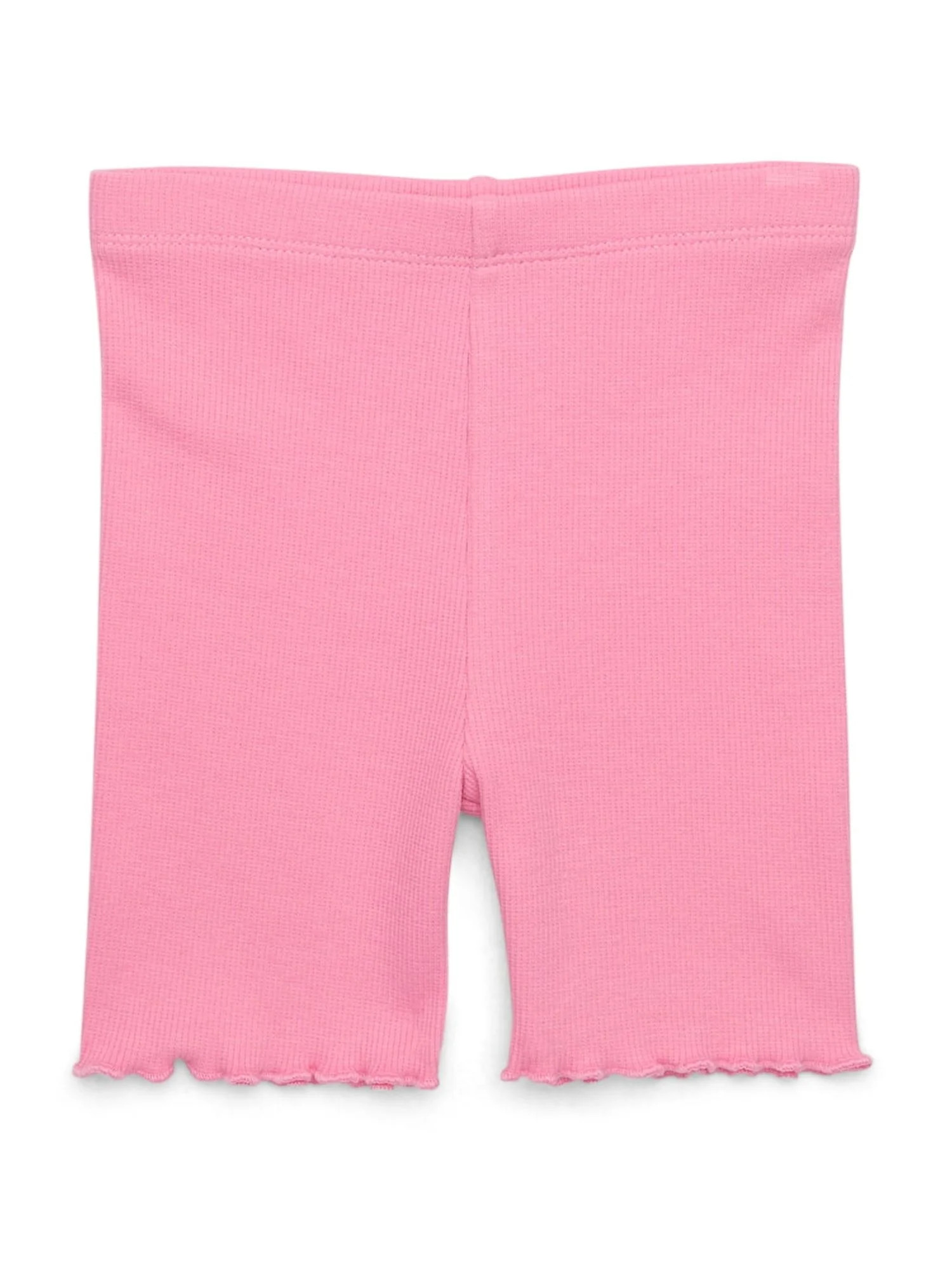 Garanimals Toddler Girl Rib Biker Shorts with Lettuce Hem, Sizes 18M-5T - Walmart.com | Walmart (US)