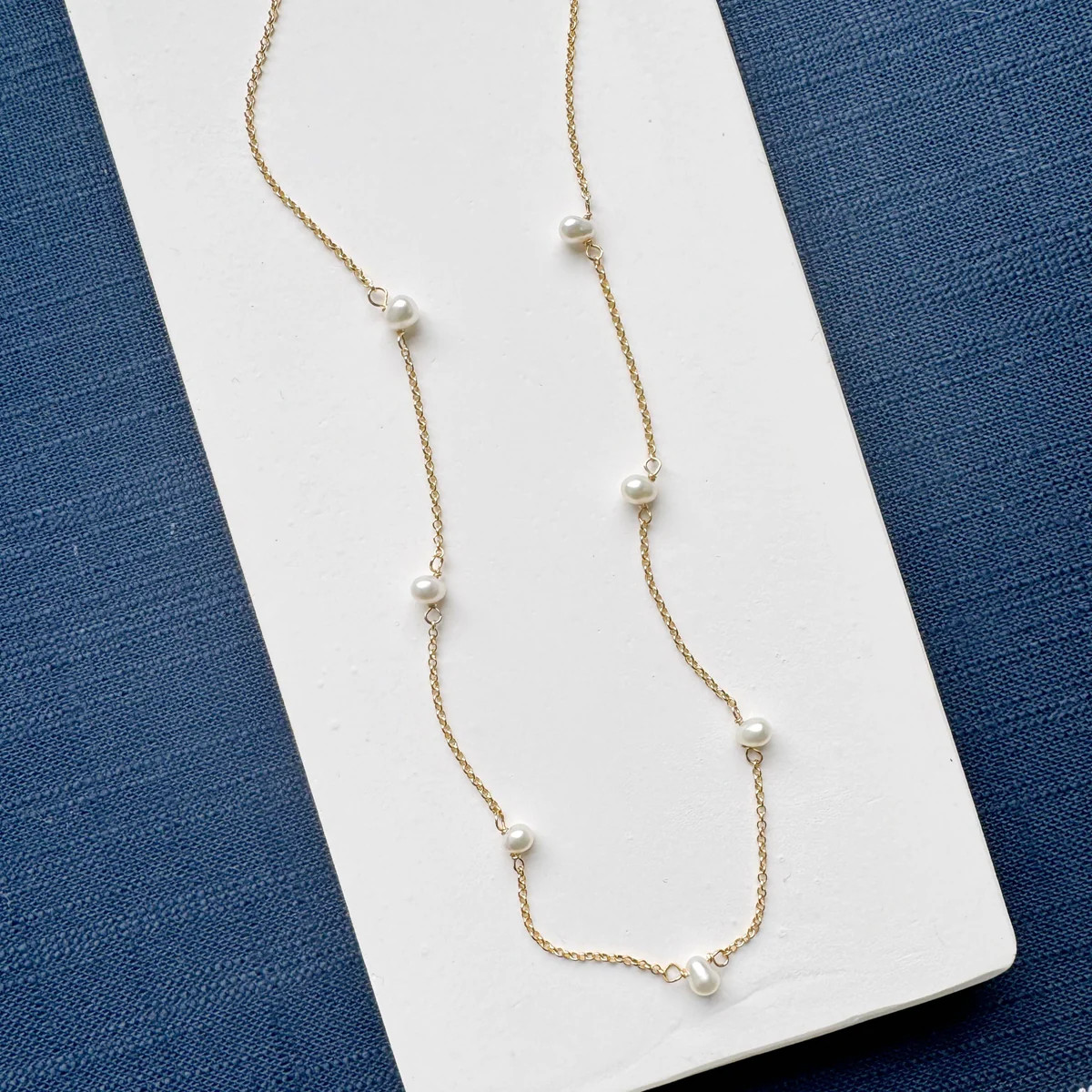Pearl Station Necklace | Sarah Cornwell Jewelry