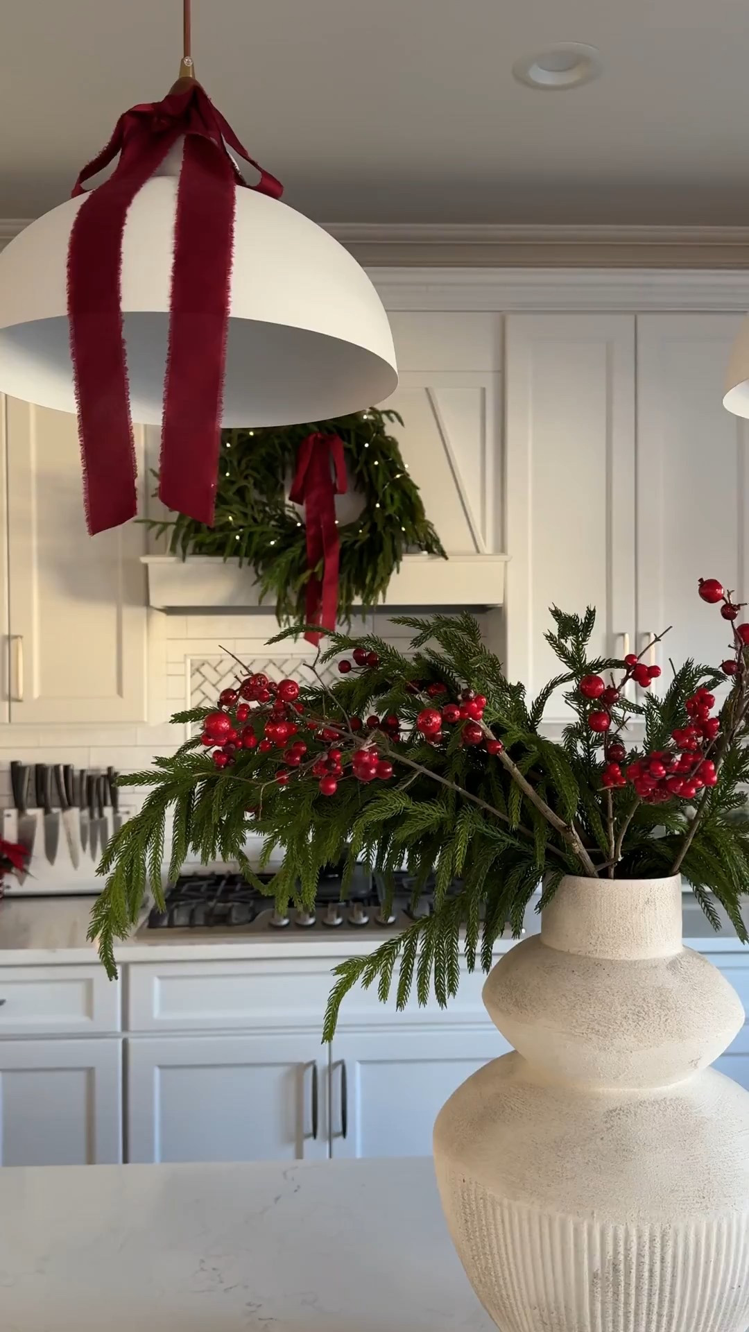 Modern organic red holiday kitchen 

#LTKHoliday #LTKSeasonal #LTKHome