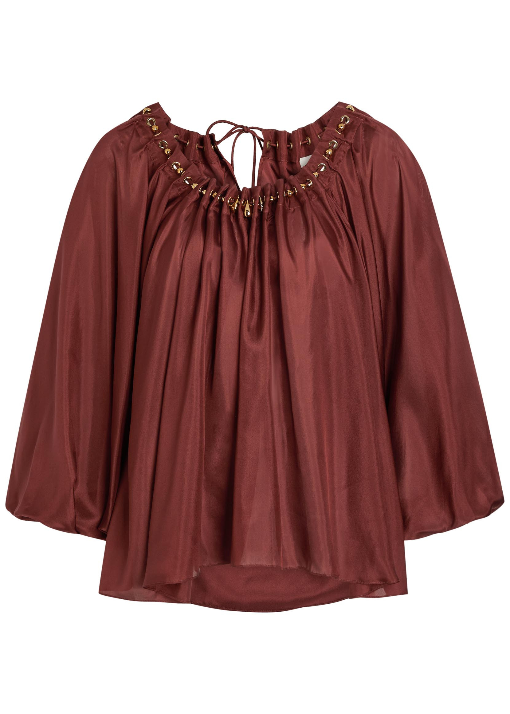 Aster gathered silk blouse | Harvey Nichols