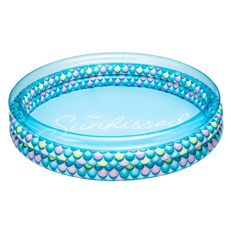 Bluescape Colorful Mermaid Print 3-Ring Inflatable Swimming Pool for Kids, Round, Age 2 & up, Uni... | Walmart (US)