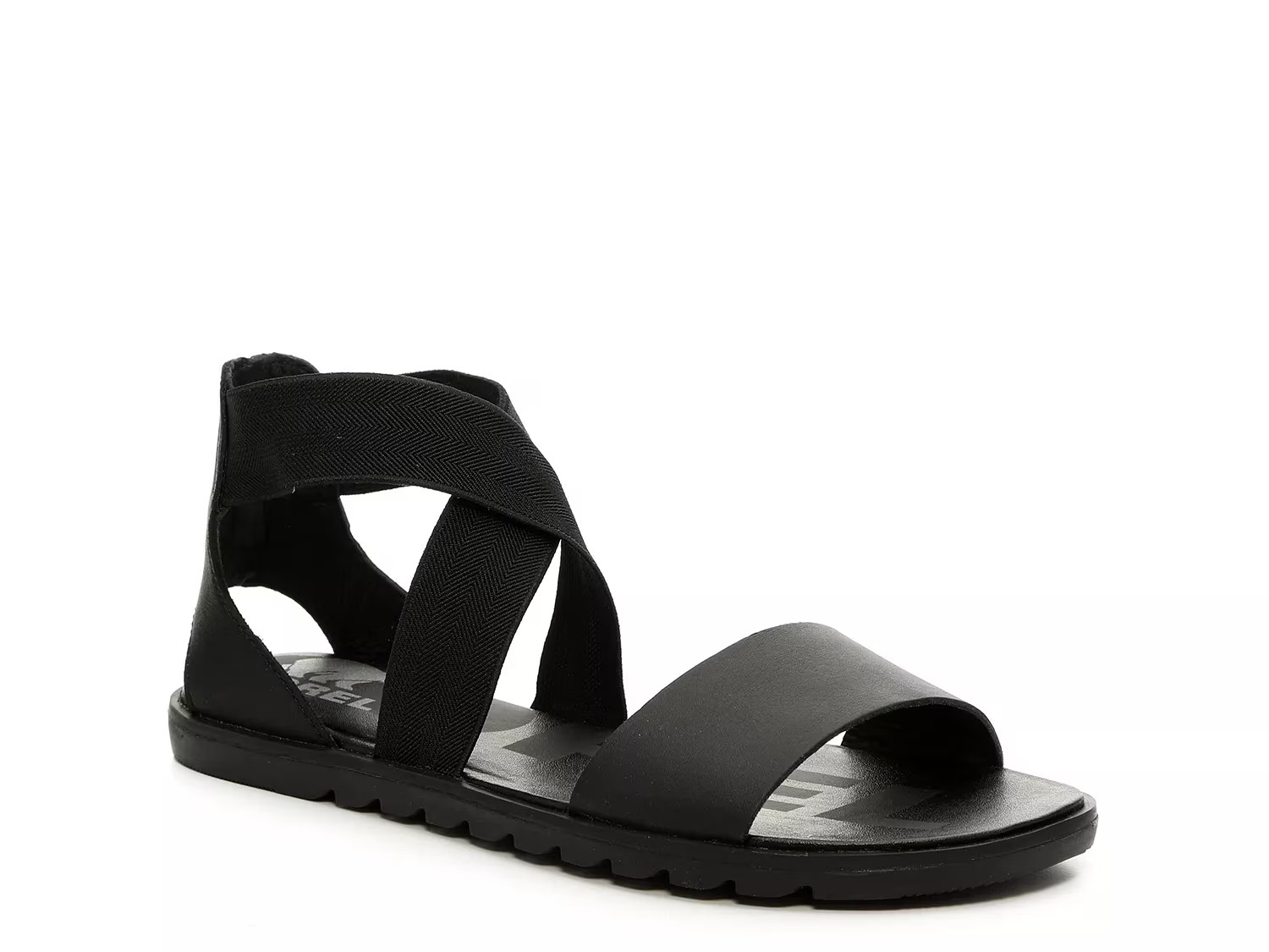 SOREL Ella II Sandal | Women's | Black | Size 8.5 | Sandals | Flat | Stretch | DSW