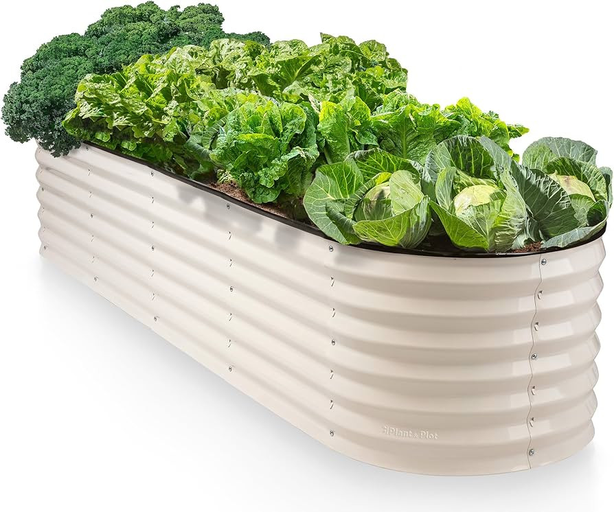9-in-1 Galvanized Steel Raised Garden Bed // 8\u00d72\u00d71.5 ft Modular Planter for Gardening, ... | Amazon (US)
