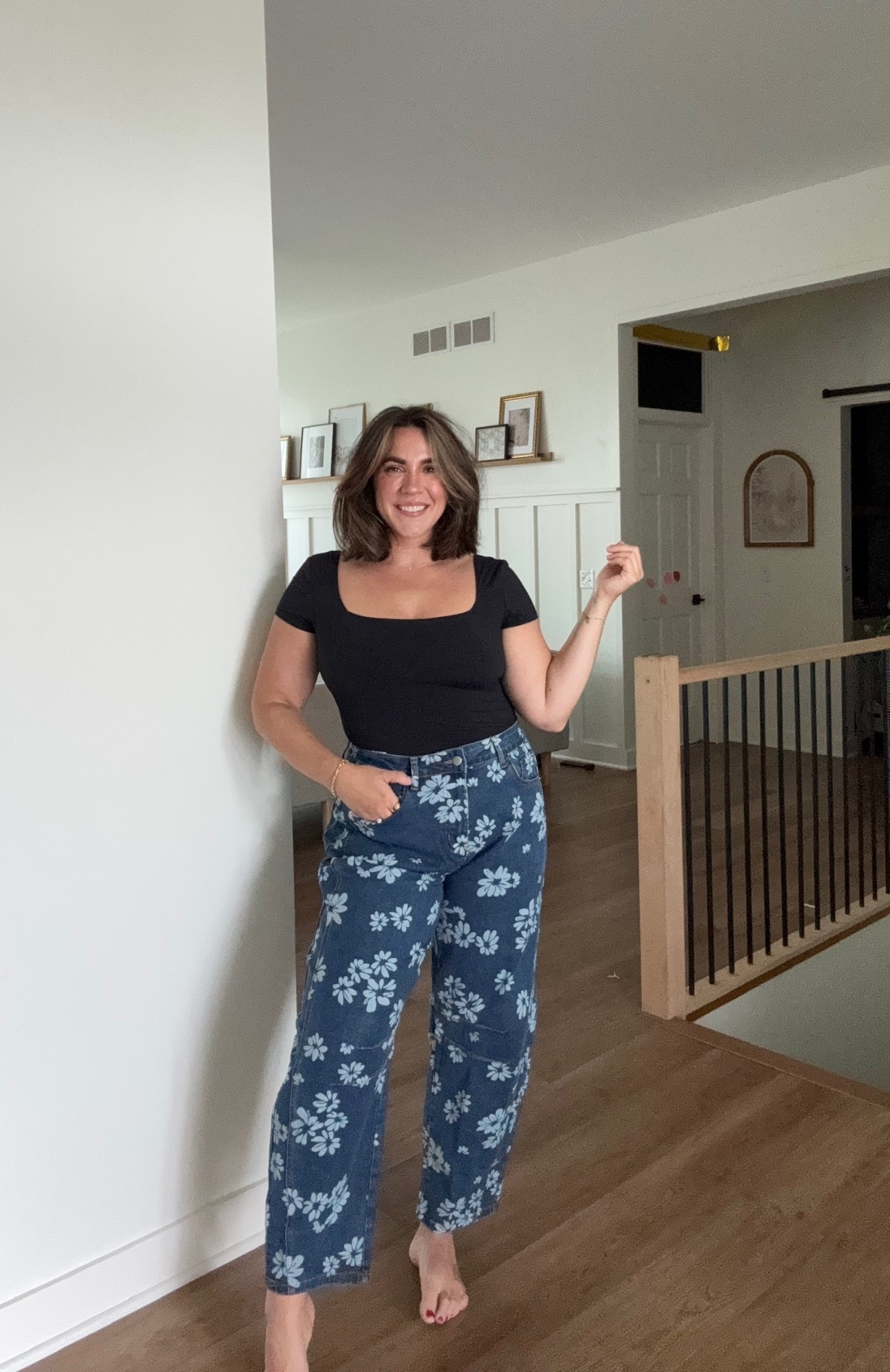 I've seen these all over I had to try. They're so fun and cute! Floral denim comes in other colors too! They have a slight barrel but not too much. I did a large and love the fit! 

Amazon fashion, Amazon finds, fall denim, midsize jeans, Amazon jeans 

#LTKFindsUnder50 #LTKStyleTip #LTKMidsize