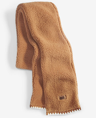 UGG® Women's Scalloped UGGFluff Scarf - Macy's | Macy's