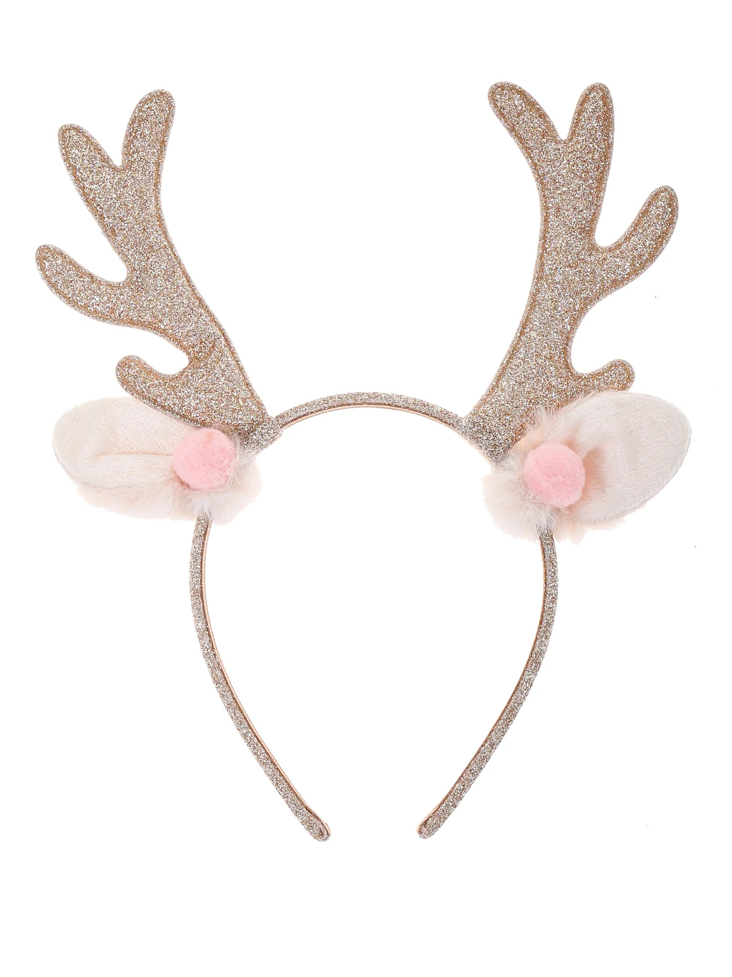 Holiday Time Glittery Gold Antler Head Bopper, 1 Piece | Walmart (US)