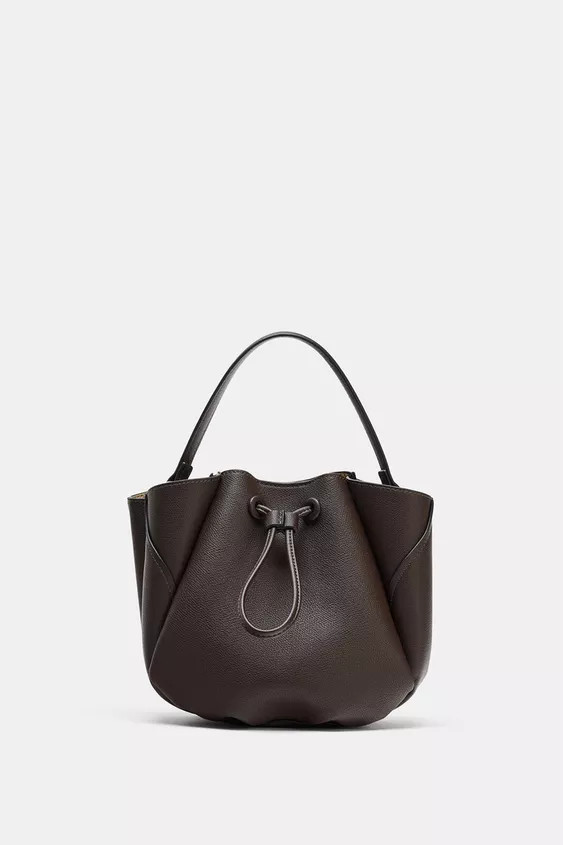 STITCHED MINI BUCKET BAG | Zara Canada