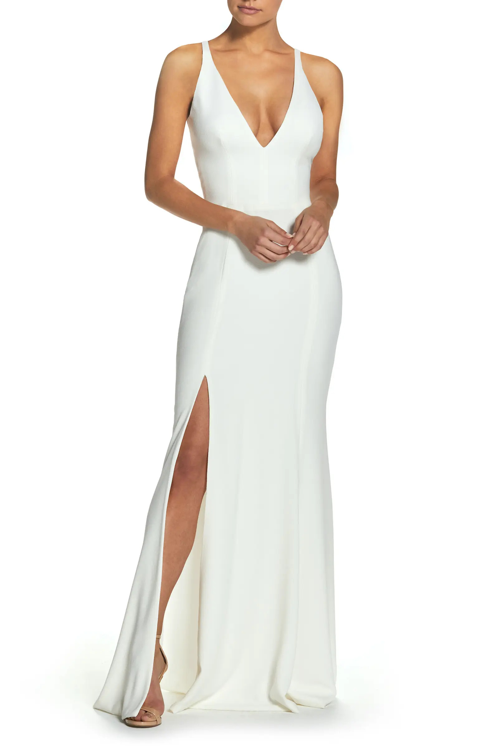 Iris Slit Crepe Gown | Nordstrom