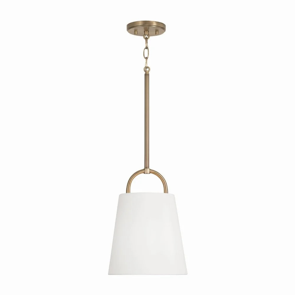 1 Light Pendant In Minimalist Style-13.75 Inches Tall And 10 Inches Wide-Aged Brass Finish    -Tr... | Walmart (US)