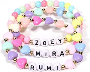 AICase for Kpop Demon Hunters Merch Rumi Zoey Mira Inspired Bracelets 3 Pcs Stackable Stretch Fri... | Amazon (US)