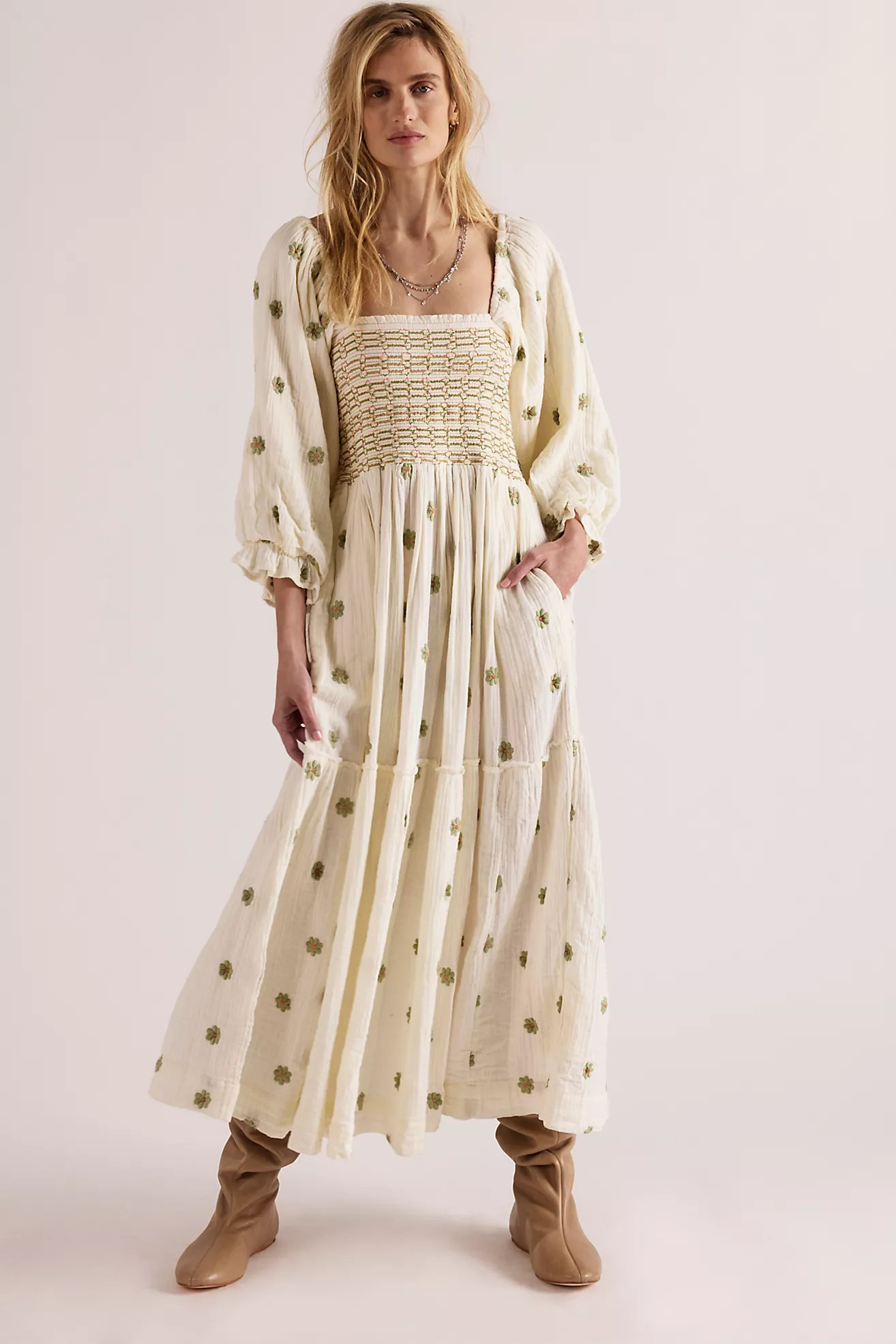 Dahlia Embroidered Maxi Dress | Free People (Global - UK&FR Excluded)
